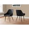 Monarch Specialties Dining Chair, Set Of 2, Side, Upholstered, Kitchen, Dining Room, Pu Leather Look, Metal, Black I 1187 - alternate 4